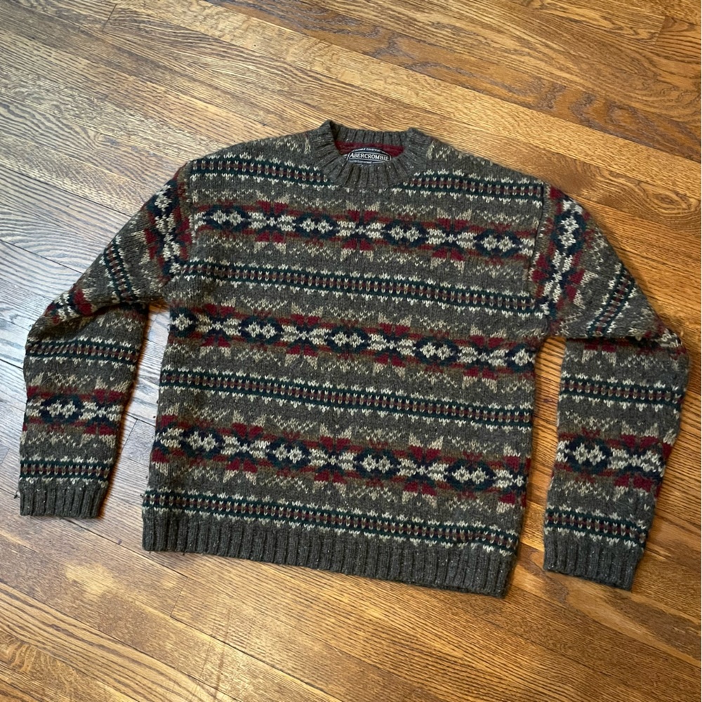 Vintage 100% Wool Abercrombie Sweater - Picture 2 of 10